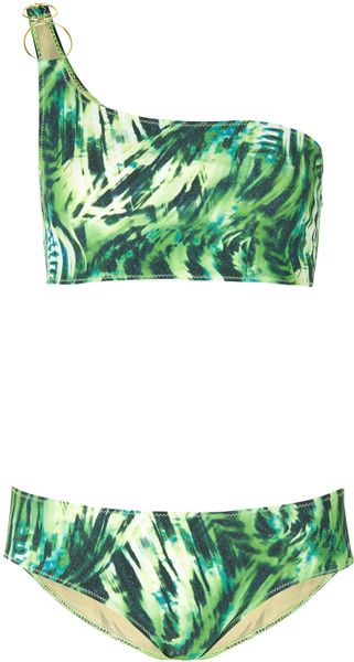 Topshop Pistol Panties Bandeau Bikini - Lyst
