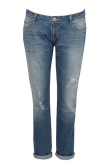 Jane Norman Boyfriend Fit Rip and Repair Jeans - Lyst