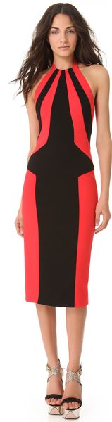 L'Wren Scott Halter Multi Colored Dress - Lyst