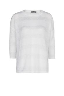 Mango Striped Texture Lurex Jumper - Lyst