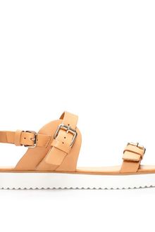 Zara Flat Sandal with Buckle - Lyst