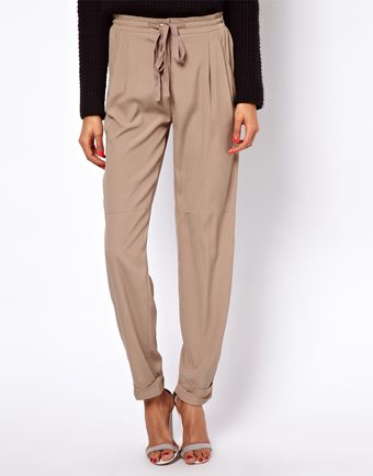 ASOS Collection Asos Peg Trouser with Waist Detail - Lyst
