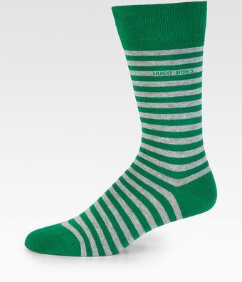 Boss Black Striped Cotton Blend Socks - Lyst