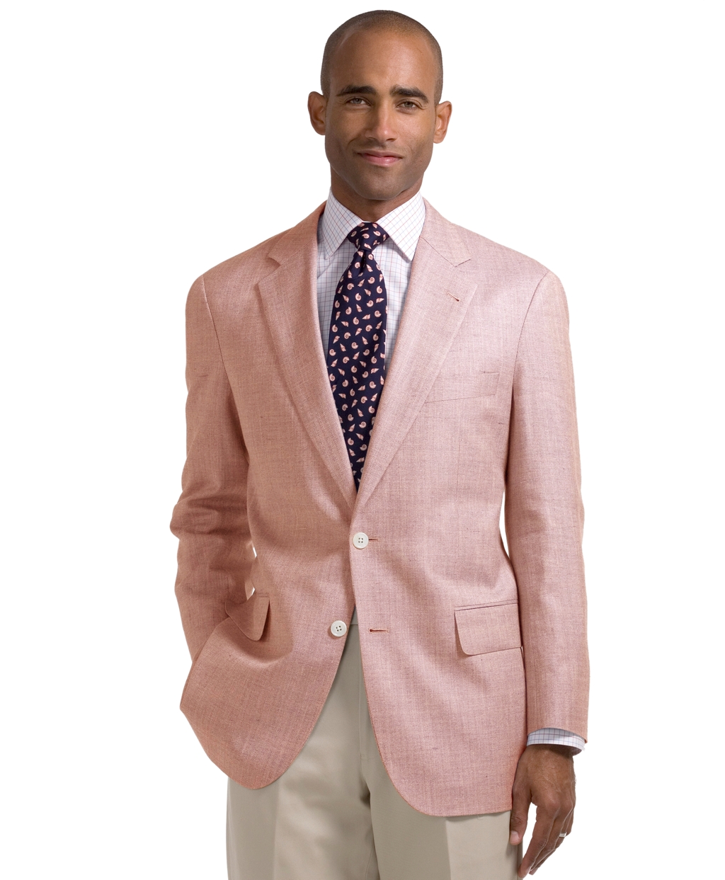 Brooks Brothers Madison Herringbone Sport Coat in Pink for Men