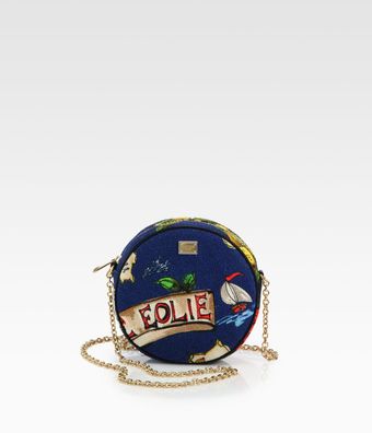 Dolce & Gabbana Round Miss Glam Island Map Canvas Crossbody - Lyst