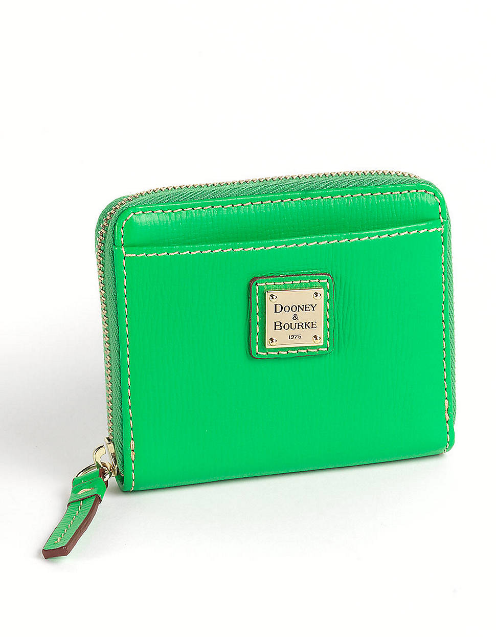 Dooney & Bourke Leather Zip Around Wallet in Green (kelly green) | Lyst