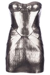 DSquared2 Metallic Bustier Mini Dress