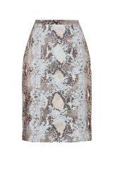 Erdem Ari Snakeskin Printed Skirt