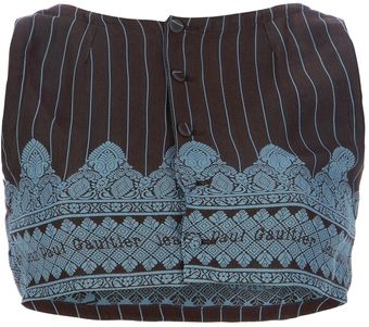Jean Paul Gaultier Crop Top and Skirt Set - Lyst