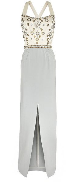 Jenny Packham Embellished Twotone Gown - Lyst