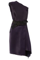Lanvin One Shoulder Bow Dress