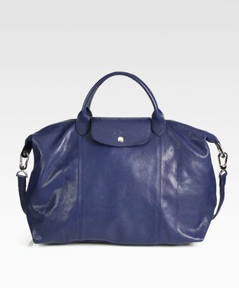 Longchamp Le Pliage Cuir Large Handbag - Lyst