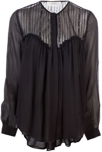 Lover Shadow Lace Blouse - Lyst