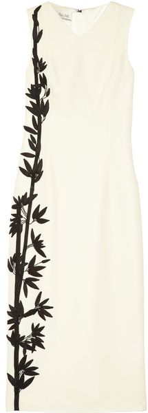 L'Wren Scott Appliquéd Woolblend Sheath Dress - Lyst