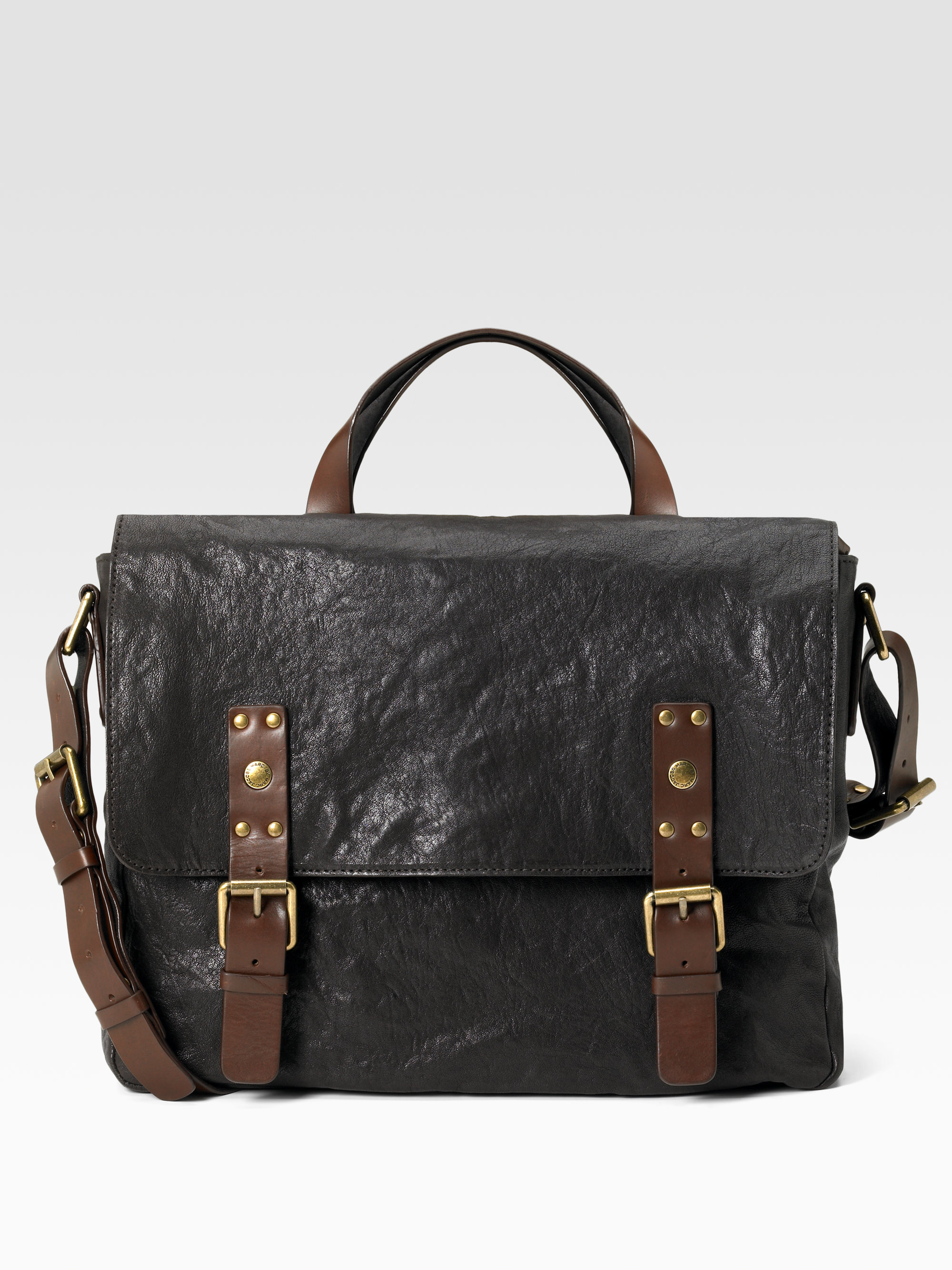 Marc By Marc Jacobs Robbie G Leather Messenger Bag in Black for Men (espresso) | Lyst