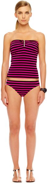 Michael by Michael Kors Jardin Striped Swim Bottom - Lyst
