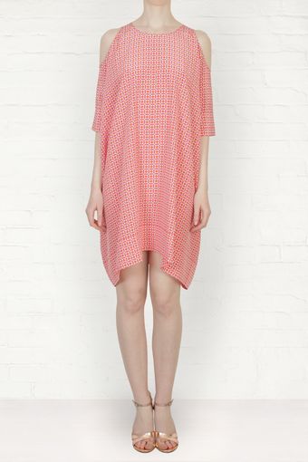 Richard Nicoll Geometric Print Cut Out Dress - Lyst
