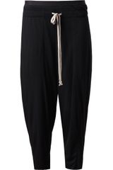 Rick Owens Lilies Cropped Jersey Trousers