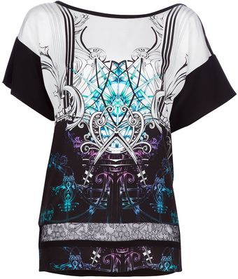 Roberto Cavalli Printed Top - Lyst