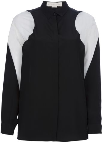 Stella McCartney Sheer Panel Blouse - Lyst