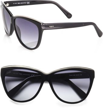 Tod's Metal Rim Classic Sunglasses Black - Lyst