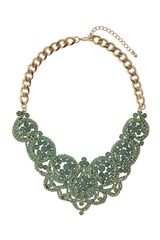 Topshop Premium Swirl Rhinestone Collar