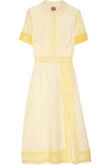 Tory Burch Isidor Embroidered Silkorganza Dress - Lyst