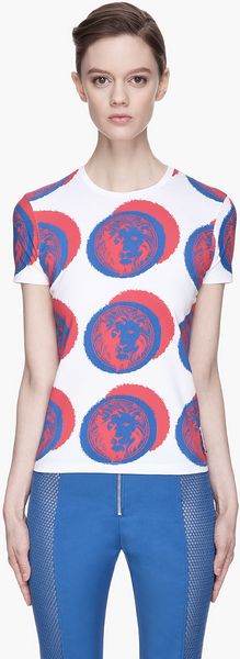 Versus  Red Stamped Logo Tee - Lyst