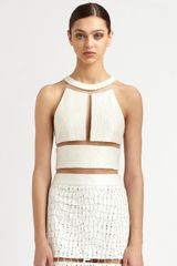 Alexander Wang Reptile Silk Illusion Crop Top