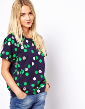 ASOS Collection T-Shirt with Foil Spot - Lyst