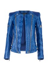 Balmain Printed Biker Jacket