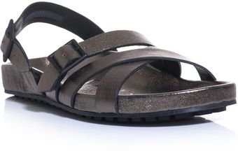 Burberry Prorsum Metallic Leather Sandals - Lyst