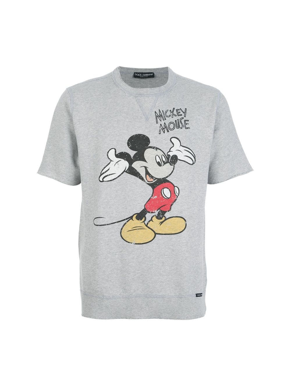 Dolce Gabbana Mickey Mouse Print T Shirt In Gray For dolce gabbana mickey mouse print t shirt in gray for