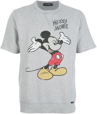 Dolce & Gabbana Mickey Mouse Print T-shirt - Lyst