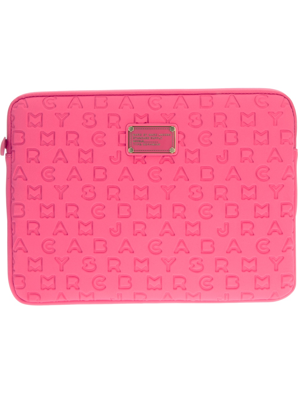 Marc By Marc Jacobs Brand Embossed 13 Laptop Sleeve in Pink Lyst