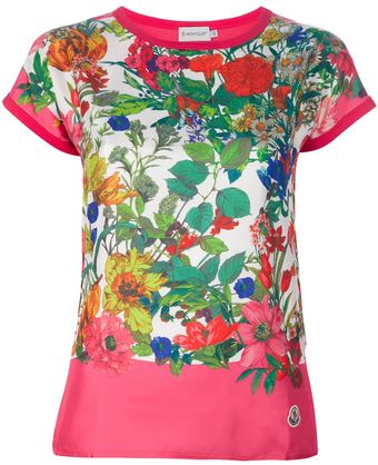 Moncler Floral Tshirt - Lyst
