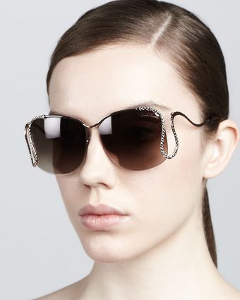 Roberto Cavalli Serpent Opentemple Sunglasses - Lyst
