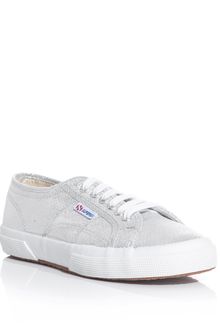 Superga Lame Trainers - Lyst