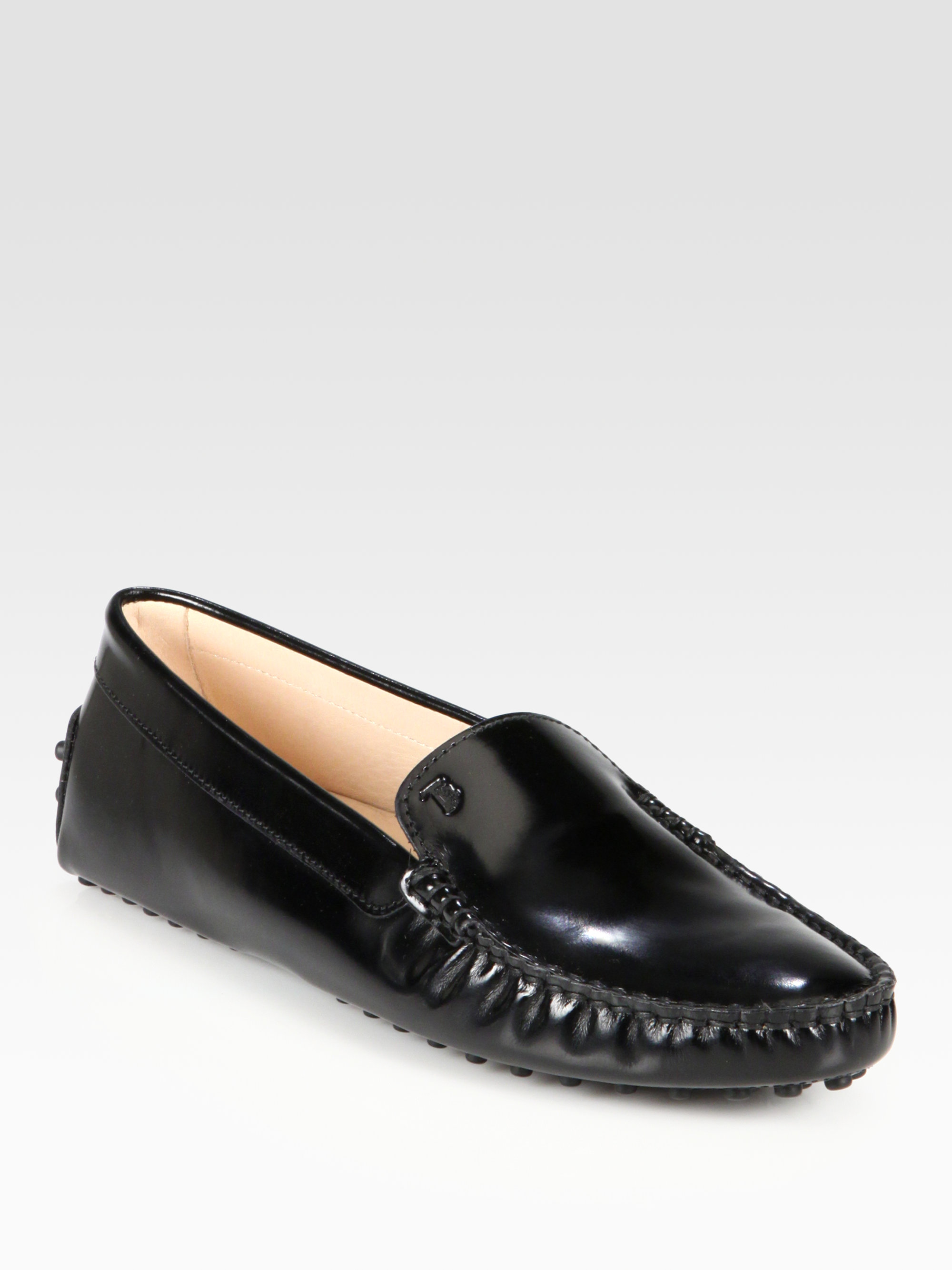 tods leather loafers tod s leather gommini moccasin loafers in black lyst tods leather loafers tod s leather gommini moccasin loafers in black lyst