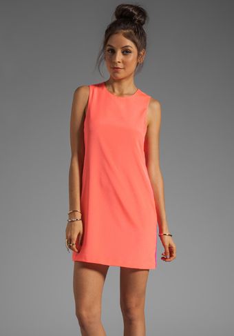 Naven Sporty Twiggy Dress in Neon Salmon/Pop Pink - Lyst