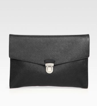 Prada Saffiano Leather Portfolio - Lyst