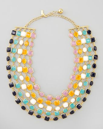 Kate Spade Multistrand Bib Necklace - Lyst