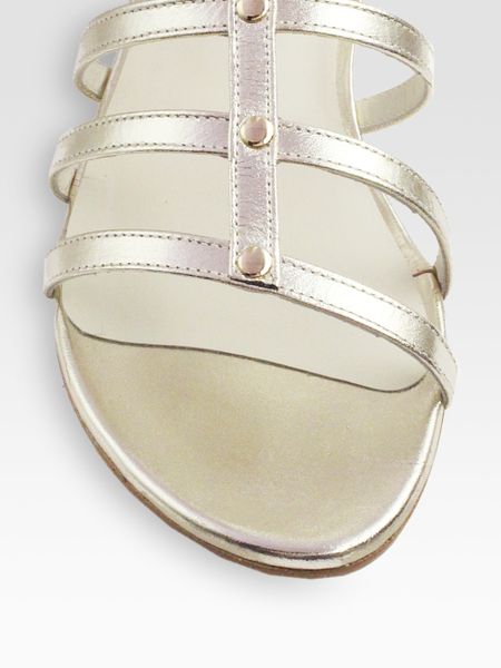stuart weitzman gold gladiator sandals