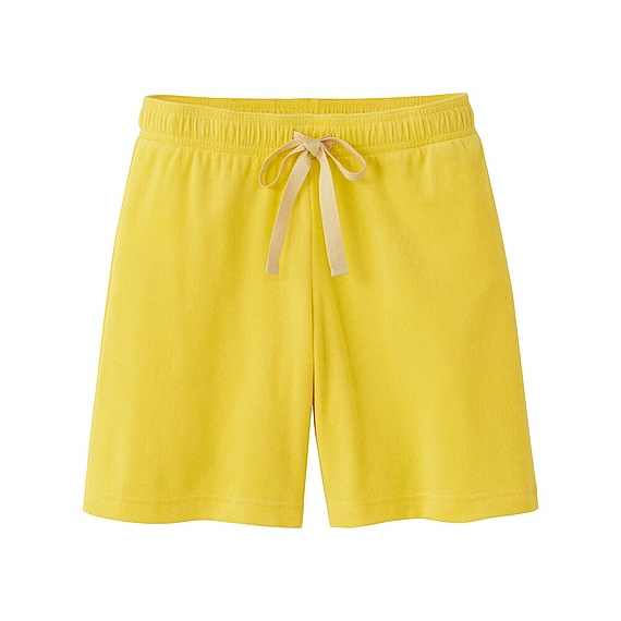 Uniqlo Pile Knee Length Shorts in Yellow Lyst