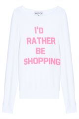 Wildfox Id Rather Be Shopping Sweater