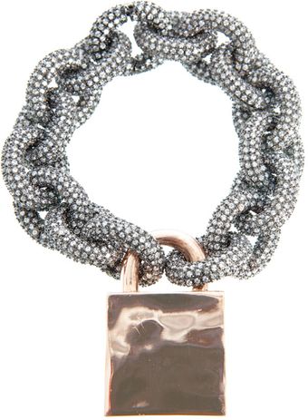 Eddie Borgo Large Link Crystal Pave Bracelet - Lyst