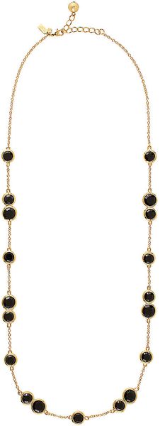 Kate Spade Goldtone Brass Necklace with Stone Accents - Lyst