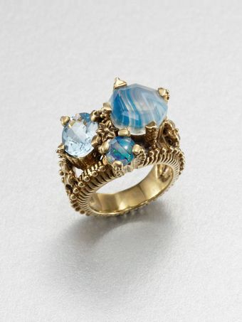 Stephen Dweck Semiprecious Multistone Bronze Ring - Lyst