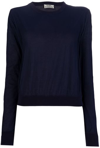 Acne Lia Tulle Sweater - Lyst