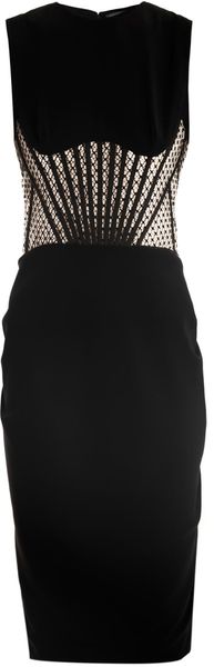 Alexander McQueen Corsetlace Detail Dress - Lyst